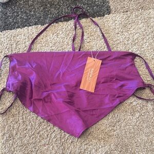 SHEIN Vibrant Purple Satin Top